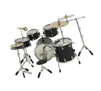 strumento musicale modello Set di batteria da 8 pezzi modello in miniatura carino artigianato decorativo classico portatile creativo accessori unici set di batteria a percussione portatile (Color : B