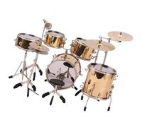 strumento musicale modello Set di batteria da 8 pezzi modello in miniatura carino artigianato decorativo classico portatile creativo accessori unici set di batteria a percussione portatile (Color : G