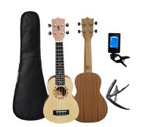 strumento musicale modello Ukulele in mogano con design di delfino e ananas, decorazione micro-carina unica, artigianato portatile, mini borsa classica, accordatore, capotasto (Color : 3)
