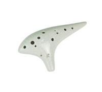 Strumento Musicale Ocarina 12 Fori Alto Do In Ceramica AC Performance Professionale Strumento Ocarina(White)