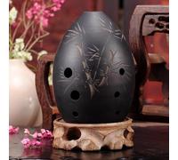 Strumento musicale Ocarina Black Clay Xun a 8 fori for regalo for principianti (Color : C-bamboo)