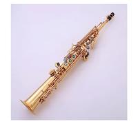 Strumento Musicale Per Sassofono Acuto Laccato Oro Dritto Professionale B Sax Piatto Con Custodia Sassofono per principianti Kit