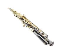 Strumento Musicale per Sassofono con Chiave in Oro Nichel Nero Dritto Treble B Flat Sassofono Saxophone con Custodia Professionale
