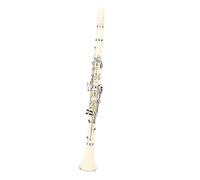 Strumento Musicale Per Studenti Principianti Sib 17 Chiave Clarinetto Strumento Nickel Silver ABS Materiale Del Corpo Clarinete Clarinetto in per Principianti (Color : White)