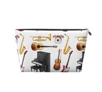 Strumento musicale pianoforte chitarra sassofono, Borsa da toilette Borsa per trucco Borsa per cosmetici Borsa da toilette da viaggio portatile
