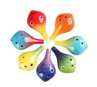 Strumento Musicale Professionale Ocarina A 6 Fori Con Cordino(Blue star sea)