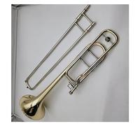 Strumento Musicale Professionale Per Trombone Tenore In Sib/fa In Ottone Laccato Placcato Oro Con Custodia Per Bocchino