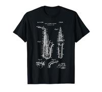 Strumento Musicale Sassofono Adolphe Sax 1930 Disegno Brevetto Maglietta