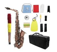 strumento musicale sassofono Professionale Red Bronze Bend Eb E-flat Sassofono Contralto Carve Pattern Con Cinturini Per Guanti
