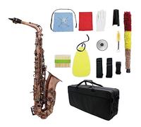 strumento musicale sassofono Professionale Red Bronze Bend Eb E-flat Sassofono Contralto Carve Pattern Con Custodia E Cinturini