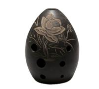 Strumento Musicale Xun In Ceramica Cotta Lucidata A Mano A 8 Fori Ocarina Black Clay Xun Per Studenti Principianti