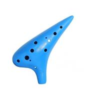 strumento ocarina 12 Fori Blu Ocarina Plastica Alto Tono C Mini Ocarina Flauto Strumenti Musicali A Fiato Con Cordino Da Collo (Color : Blue)