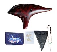 Strumento Ocarina Ceramica 12 Fori Toni Perfettamente Bilanciati con Borsa Trasp