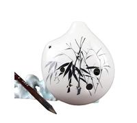 strumento ocarina Il bambù nero ha un suono profondo e profondo AF ocarina a 6 fori chiave contralto F strumento musicale etnico per principianti