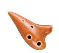 strumento ocarina Mini Performance Professionale Per Principianti Per Esercitarsi In Una Piccola Ocarina Portatile A Sei Fori Dipinta A Mano In Chiave Alta Marrone Dorato