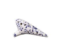 strumento ocarina Ocarina 12 fori chiave DO contralto ocarina SF SG chiave SC ocarina blu e bianca AC ocarina performance professionale(Color:S-G)