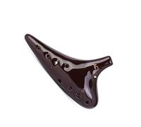 strumento ocarina Ocarina classica affumicata a 12 fori per principianti per suonare il flauto contralto in ceramica, modello classico affumicato