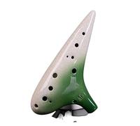 strumento ocarina Ocarina di colore sfumato 12 fori alto AC ocarina in ceramica fatta a mano per principianti ocarina in porcellana avanzata(Color:2)