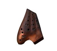 strumento ocarina Ocarina in ceramica a tre tubi 12 fori chiave Alto C AC Ocarina professionale affumicata opaca del tempo(AC2)