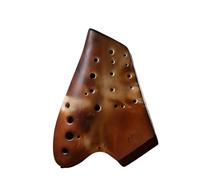 strumento ocarina Ocarina in ceramica a tre tubi 12 fori chiave Alto C AC Ocarina professionale affumicata opaca del tempo(2)