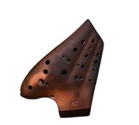 strumento ocarina Ocarina In Ceramica A Tre Tubi 12 Fori Chiave Alto C Opaca Affumicata Ocarina Professionale Di Strumenti Musicali Del Tempo (Color : 4AC)