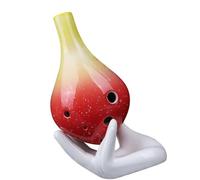 strumento ocarina Ocarina Ocarina A 6 Fori Per Principianti Chiave Di Do Contralto Ocarina A Sei Fori Smalto Giallo E Sfumatura Rossa
