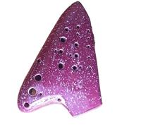 strumento ocarina Ocarina Tripla Tono Alto C Ocarine In Ceramica Strumenti Musicali Professionali Ocarina Of Time Blu Viola (Color : Purple)