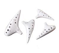 strumento ocarina Set Di Quattro Pezzi Di Ocarina Bianca Incrinata Con Dodici Fori, Strumento Professionale Per Principianti