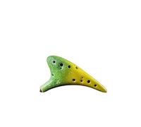 strumento ocarina Strumento in stile cielo stellato Ocarina Alto C in ceramica multicolore a 12 fori con custodia protettiva per spartiti(Color:3)