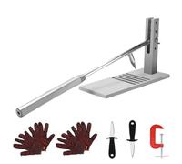 Strumento Oyster Shucker - Macchina Di Apertura In Acciaio Inossidabile, Frutti Di Frutti Di Vongole Heavy Duty | Kit Di Shock Completo Con, Guanti, Coltelli Doppi, Attrezzature Di Apertura Per