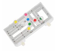 Strumento per accordi, sistema di apprendimento della chitarra Sussidio didattico in metallo ABS per principianti per gli amanti degli strumenti musicali(D'argento)