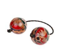 Strumento per agitare le mani africano, palline per ritmo africano - Agitatore a mano con doppia sfera in legno | Sfere shaker a mano, sfera ritmica per matrimoni di classe musicale