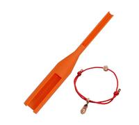 Strumento per annodare il cordino, strumento portatile a due teste, per rosario con impugnatura ergonomica in legno, strumento di precisione per macramè, ideale per principianti, appassionati di