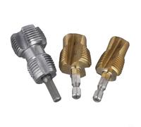 Strumento per aprire filetti con punta per trapano per tubi dell'acqua in PPR, adatto per tubi in plastica PVC, include manico esagonale per una presa sicura e un facile utilizzo (C)