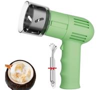 Strumento per aprire la noce di cocco, strumento elettrico in acciaio inox portatile con manico antiscivolo per una facile rimozione del guscio di cocco, ideale per uso in negozi e ristoranti