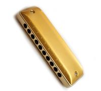 Strumento per armonica a 10 fori con scale diverse e squisito pettine in alluminio dorato(Color:A)