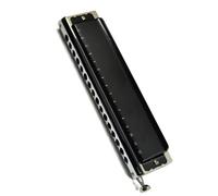 Strumento per armonica cromatica professionale nera a 16 fori. Materiale del guscio in rame cromato Set Di Armonica