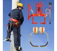 Strumento per Arrampicare L'Albero Kit di Punte Antiscivolo per Pali Elettrici e Imbracatura, Speroni Portatili per Pali Elettrici, Scarpe Regolabili per Pali Elettrici(400 Model)