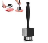 Strumento per batticarne e ago per carne 2 in 1 martello batticarne a doppia faccia con 42 aghi in acciaio inossidabile ultra affilato, per intenerire bistecca manzo, pollo, maiale, pesce