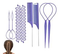 Strumento per capelli - Pettine da treccia antiscivolo, kit pettine per di capelli | per le feste la spiaggia e le uscite casuali, la scuola, il salone dei viaggi quotidiani, viaggi la casa
