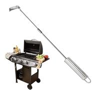 Strumento per cenere - Detergente per la rimozione delle ceneri in acciaio inossidabile | Accessorio per la pulizia del forno per pizza barbecue, raschietto con manico allungato per strumento