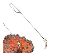 Strumento per Cenere di Carbone,Pulitore in Acciaio Inossidabile con Manico Lungo | Pala e Raschietto per Cenere da | per BBQ Forno a Legna Stufa da Campeggio Grigliate