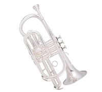 Strumento per cornetta in si bemolle per studenti Numero di palma Strumento per tromba portatile Principiante Placcato in argento Principianti Ottone Tromba