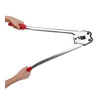 Strumento per crimpatura di fascette, sigillatore/crimpatore manuale per reggette resistente e resistente in acciaio per reggette in PP e PET per reggette per fascette per imballaggio (rosso)
