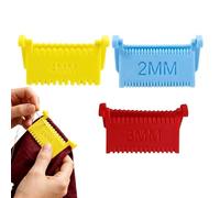 Strumento per cucire a mano - Guida di precisione per cuciture a clip, righello per allineamento tessuto antiscivolo, set di misurazione con blocco dei bordi a tre pezzi, calibro accurato per orli e