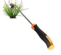 Strumento per diserbare manualmente con Impugnatura ergonomica, forca da Giardino a Lunga Portata, Nero e Arancione, rebbi in Acciaio per la rimozione delle Erbacce, la Cura del Prato e del Giardino