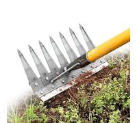 Strumento per diserbo - Attrezzi da giardino multiuso | Rastrello diserbante in acciaio al carbonio - Rimozione di ciottoli esterni, preparazione del terreno per giardinaggio e paesaggistica