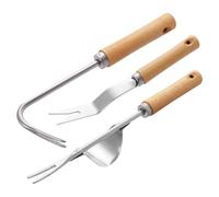 Strumento Per Diserbo In 3 Pezzi, Sarchiatore Per Radici Profonde, Set Di Attrezzi Da Giardino, Disegnatore Con Manico In Legno, Gancio Per Denti Per Diserbo, Strumento Per Diserbo Manuale