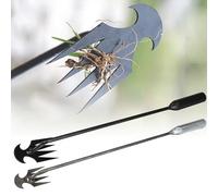 Strumento per diserbo per sradicamento di artefatti, Strumento per diserbo Manuale da Giardinaggio, Nuovo estrattore per Erbacce 2024, 4 Denti Attrezzi da Giardinaggio manuali a Doppio Scopo