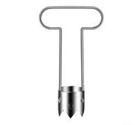 Strumento per estrarre il nocciolo del peperone, 16 x 3,5 cm, in acciaio inox, utensile da cucina per frutta e verdura, con bordo seghettato duro per una facile preparazione (1 pezzo)